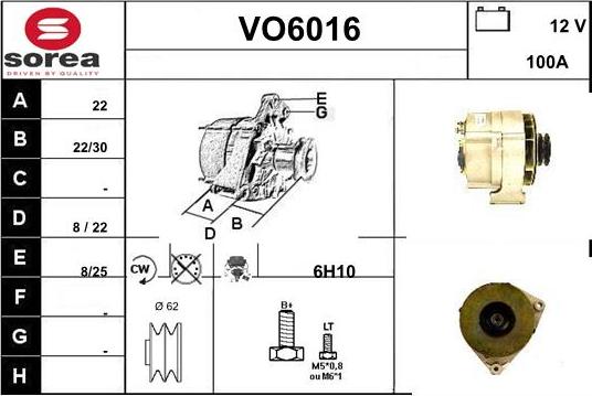 Sera VO6016 - Генератор autosila-amz.com