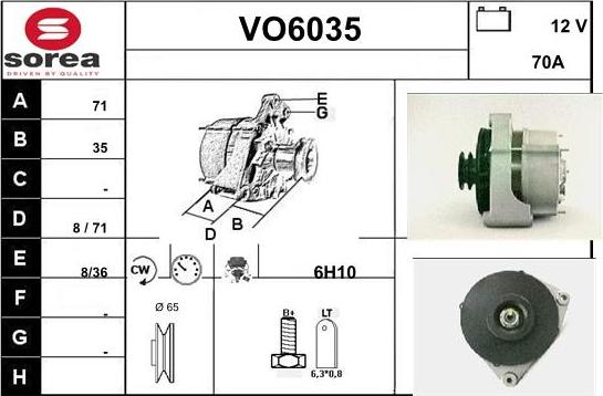 Sera VO6035 - Генератор autosila-amz.com