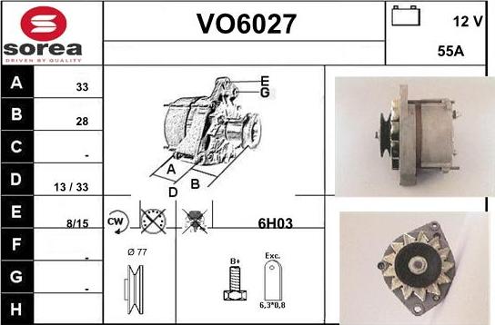 Sera VO6027 - Генератор autosila-amz.com