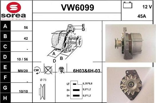 Sera VW6099 - Генератор autosila-amz.com