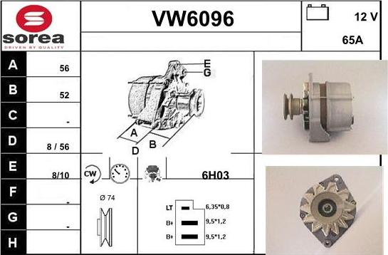 Sera VW6096 - Генератор autosila-amz.com