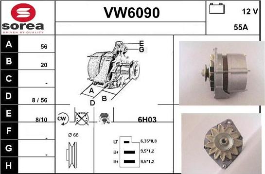 Sera VW6090 - Генератор autosila-amz.com