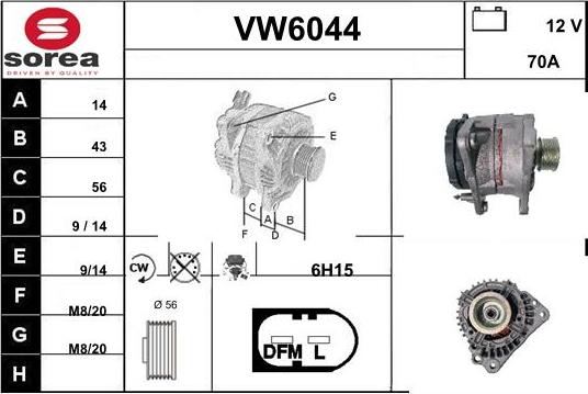 Sera VW6044 - Генератор autosila-amz.com