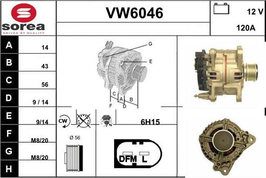 Sera VW6046 - Генератор autosila-amz.com