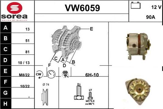 Sera VW6059 - Генератор autosila-amz.com