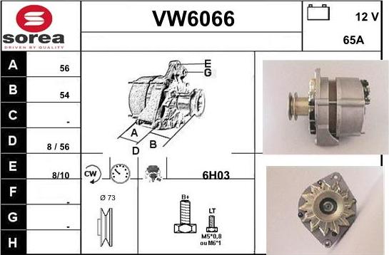 Sera VW6066 - Генератор autosila-amz.com