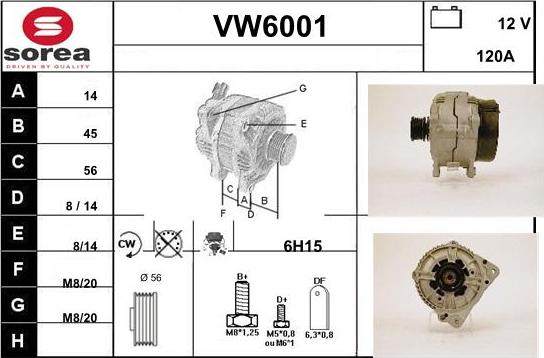 Sera VW6001 - Генератор autosila-amz.com