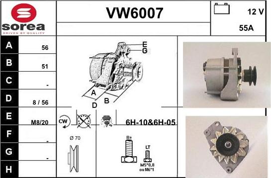 Sera VW6007 - Генератор autosila-amz.com