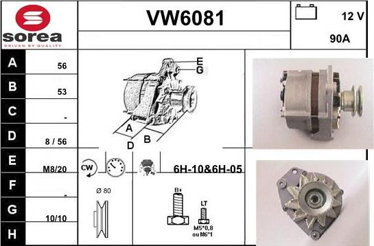 Sera VW6081 - Генератор autosila-amz.com