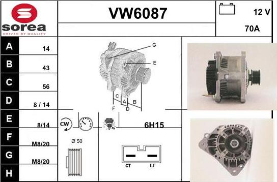 Sera VW6087 - Генератор autosila-amz.com