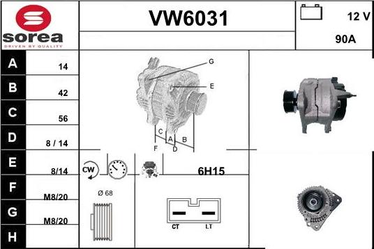 Sera VW6031 - Генератор autosila-amz.com