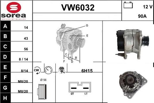 Sera VW6032 - Генератор autosila-amz.com