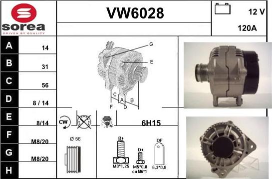 Sera VW6028 - Генератор autosila-amz.com