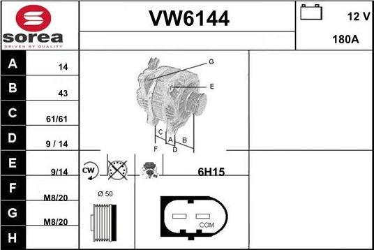 Sera VW6144 - Генератор autosila-amz.com