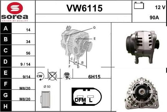 Sera VW6115 - Генератор autosila-amz.com