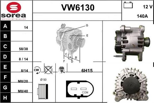 Sera VW6130 - Генератор autosila-amz.com