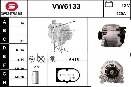 Sera VW6133 - Генератор autosila-amz.com