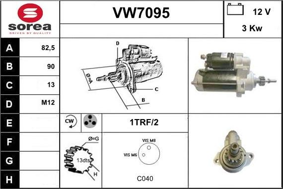 Sera VW7095 - Стартер autosila-amz.com