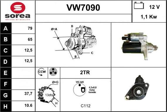 Sera VW7090 - Стартер autosila-amz.com