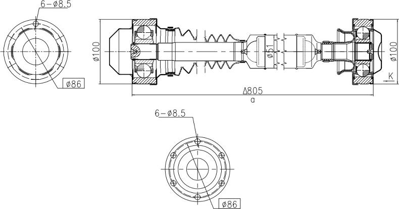 Sercore 32140 - Карданный вал, главная передача autosila-amz.com