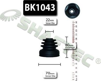Shaftec BK1043 - Пыльник, приводной вал autosila-amz.com