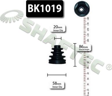 Shaftec BK1019 - Пыльник, приводной вал autosila-amz.com