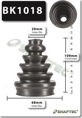 Shaftec BK1018 - Пыльник, приводной вал autosila-amz.com