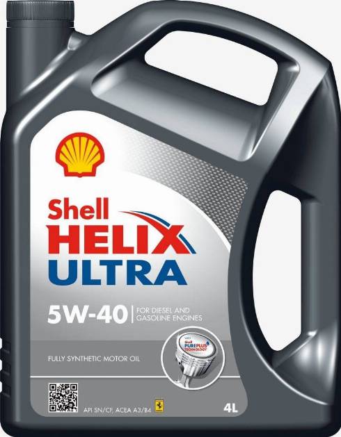 Shell 550040755 - SHELL 5W40 (4L) Helix Ultra масло моторн.!\ACEA A3/B3/B4,API SN+,BMW LL-01,MB 226.5,VW 502.00/505.00 autosila-amz.com