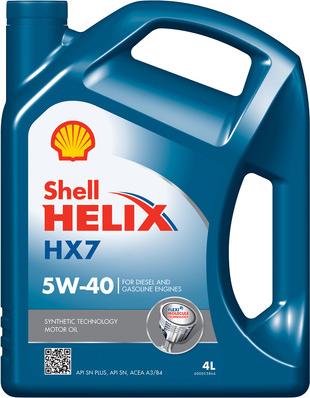 Shell 550053770 - Масло моторное Helix HX7 5W-40 API SN Plus/SN; ACEA A3/B4; MB Approval 229.3; Renault RN 0700; Renault RN 0710; VW 502.00/505.00 autosila-amz.com
