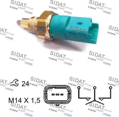 Sidat 3.234200A2 - Датчик, переключатель, фара заднего хода autosila-amz.com