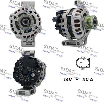 Sidat A12BH0590 - Генератор autosila-amz.com