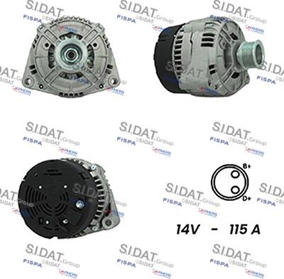 Sidat A12BH0551A2 - Генератор autosila-amz.com