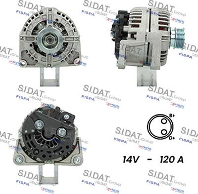 Sidat A12BH0638A2 - Генератор autosila-amz.com