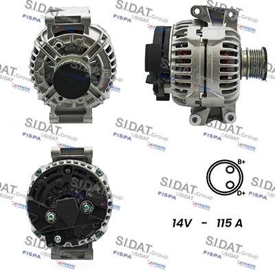 Sidat A12BH0140A2 - Генератор autosila-amz.com