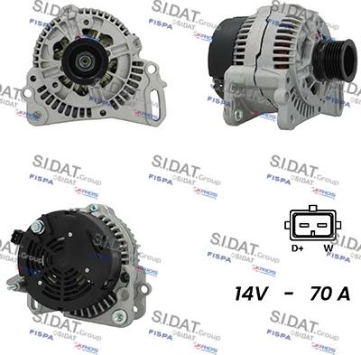 Sidat A12BH0833A2 - Генератор autosila-amz.com