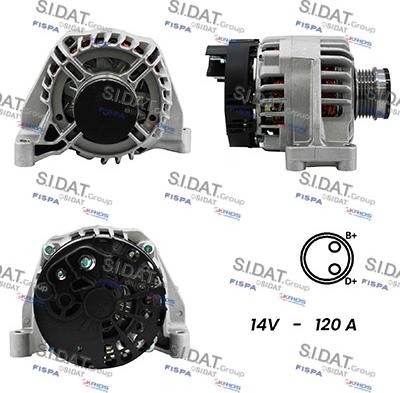 Sidat A12DE0192A2 - Генератор autosila-amz.com