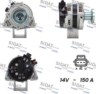 Sidat A12DE0153A2 - Генератор autosila-amz.com