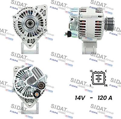 Sidat A12DE1111A2 - Генератор autosila-amz.com