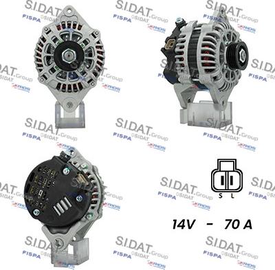 Sidat A12VA0525A2 - Генератор autosila-amz.com