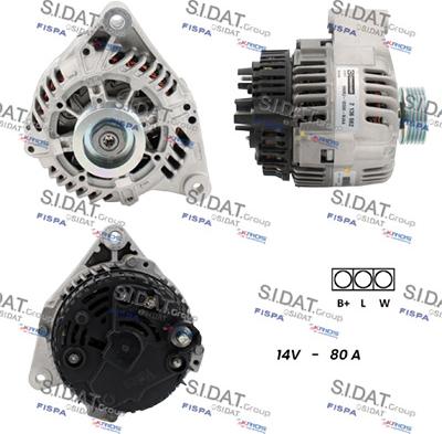 Sidat A12VA0520 - Генератор autosila-amz.com