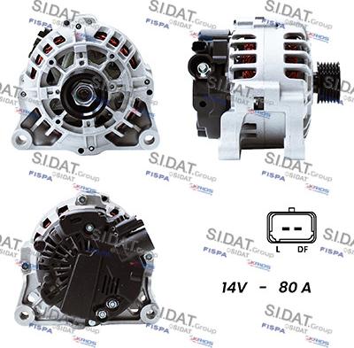 Sidat A12VA0025A2 - Генератор autosila-amz.com