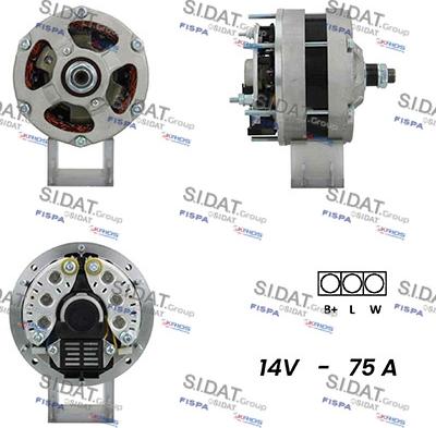 Sidat A12VA0264A2 - Генератор autosila-amz.com