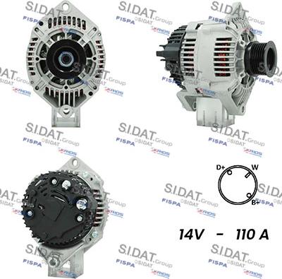 Sidat A12VA1018A2 - Генератор autosila-amz.com