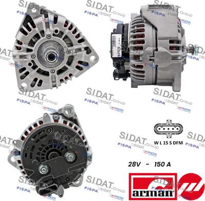 Sidat A24BH0138AS - Генератор autosila-amz.com