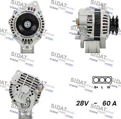 Sidat A24MH0062A2 - Генератор autosila-amz.com