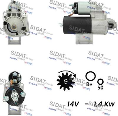 Sidat S12BH0400A2 - Стартер autosila-amz.com