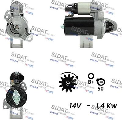 Sidat S12BH0599 - Стартер autosila-amz.com