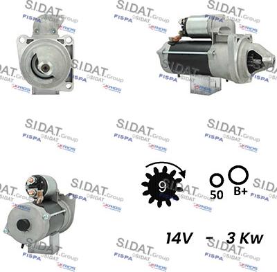 Sidat S12BH0662A2 - Стартер autosila-amz.com