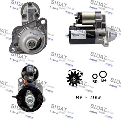 Sidat S12BH0855 - Стартер autosila-amz.com