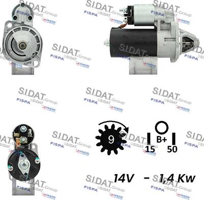 Sidat S12BH0338A2 - Стартер autosila-amz.com